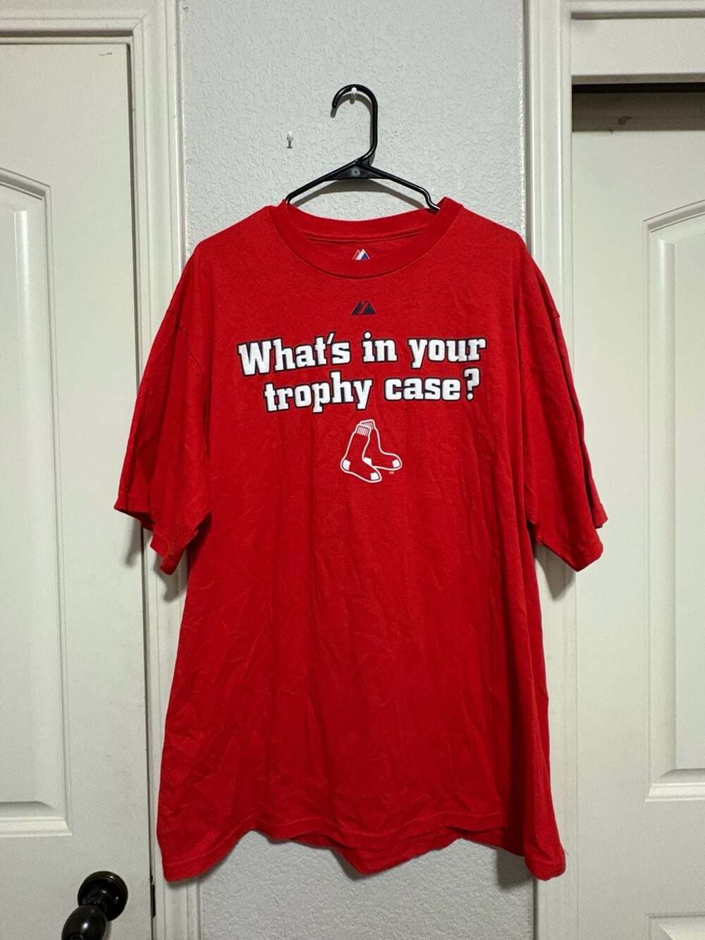 Majestic Boston Red Sox What's In Your Trophy Case T-Shirt Red